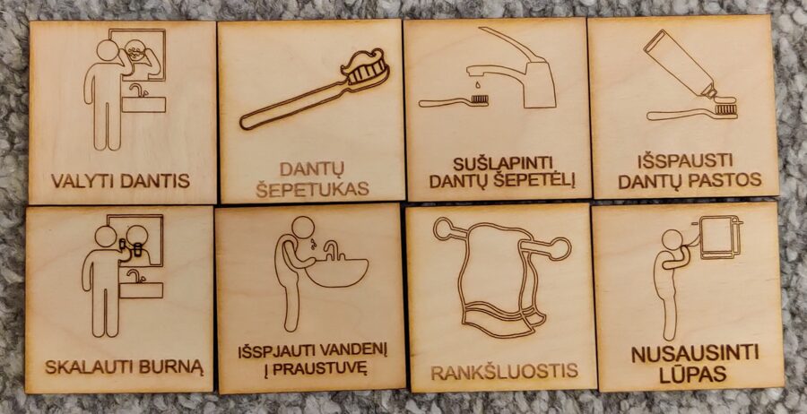 "Valomės dantis" 8 dalių eigos rinkinys