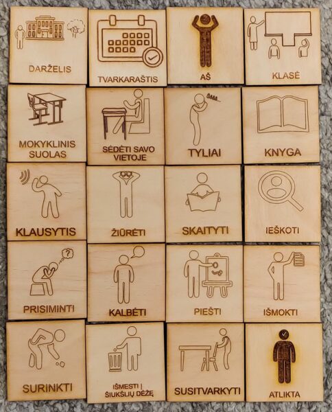 "Pamokos" 20 dalių rinkinys - dienotvarkė