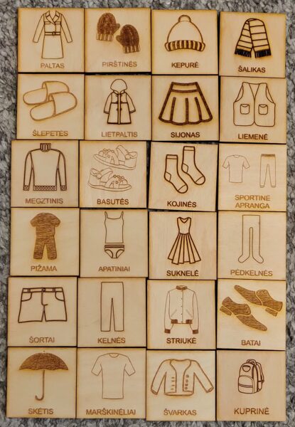  "Drabužiai" 24 dalių rinkinys 