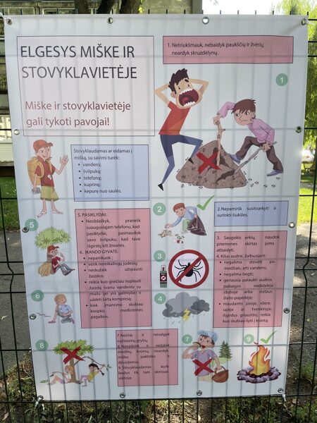 Ugdomieji tentai - Elgesys miške ir stovyklavietėje